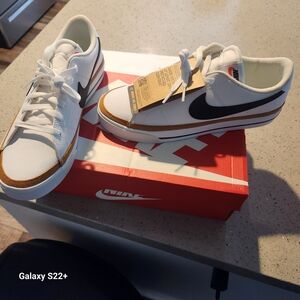 Nike White With Brown And Black Sneakers